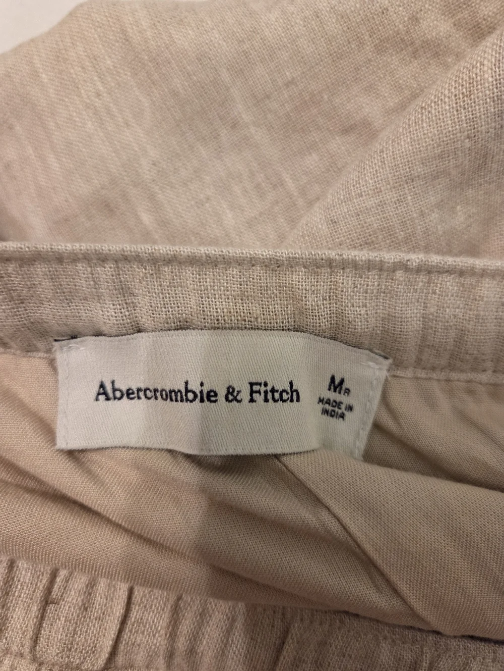 Abercrombie & Fitch Light Beige Wide Leg Pants
